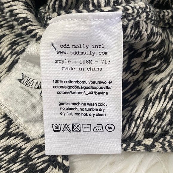 Odd Molly Black and White Patterned Blazer BNWoT - Picture 9 of 9